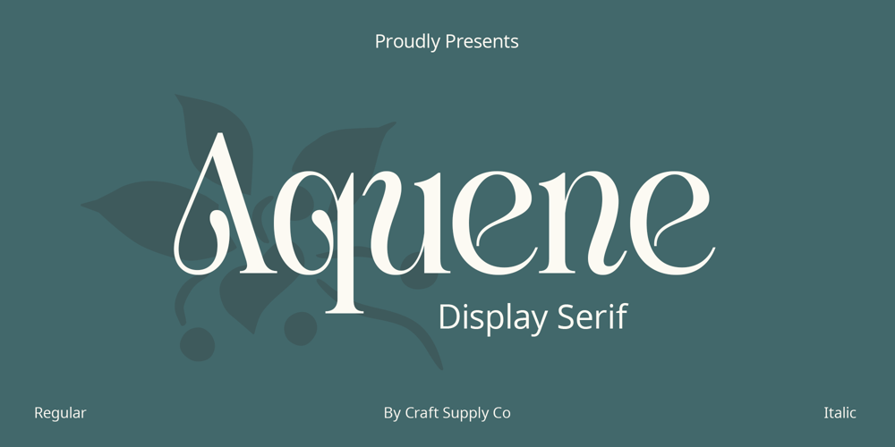 Aquene font