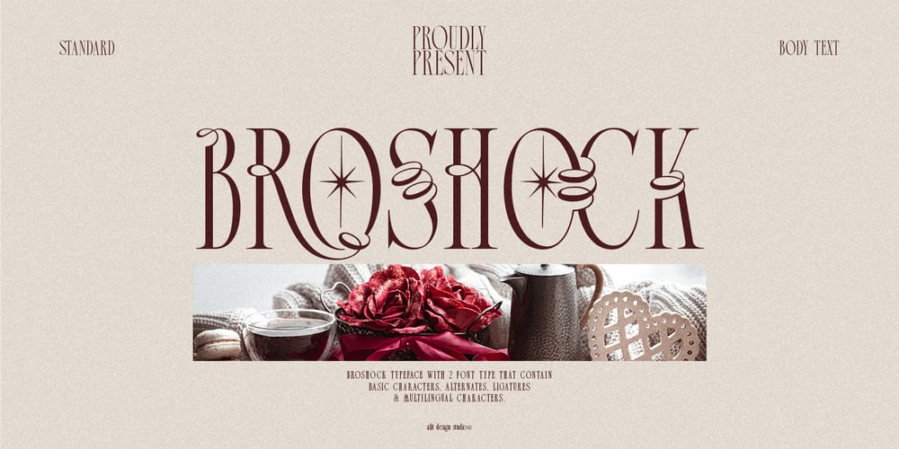 Broshock Body font