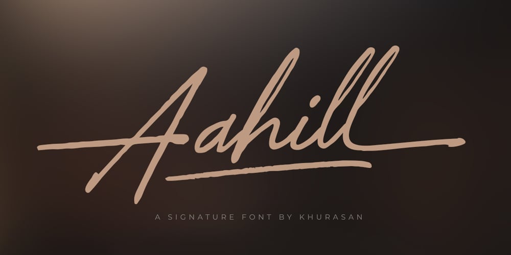 Aahill font