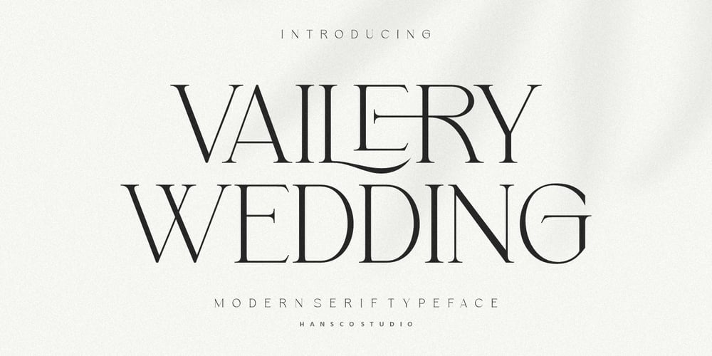 Vailery Wedding font