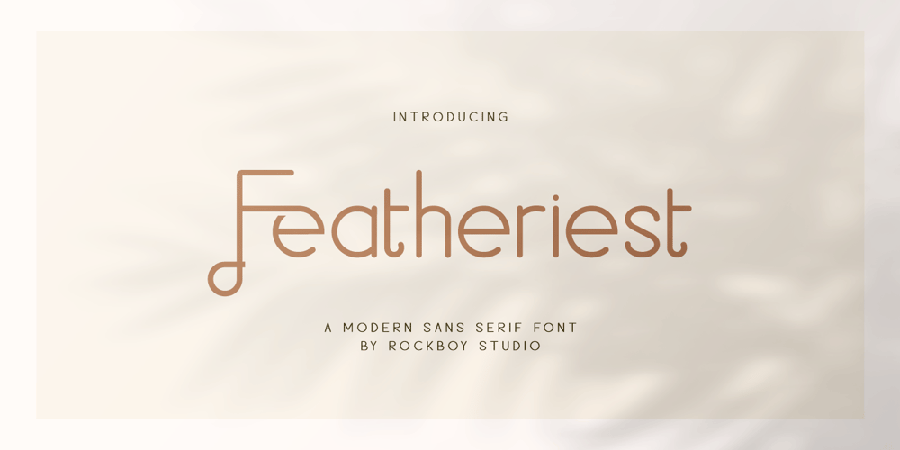 Featheriest font