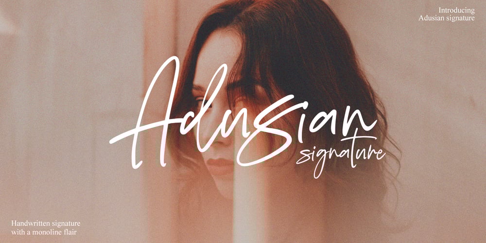Adusian Signature font