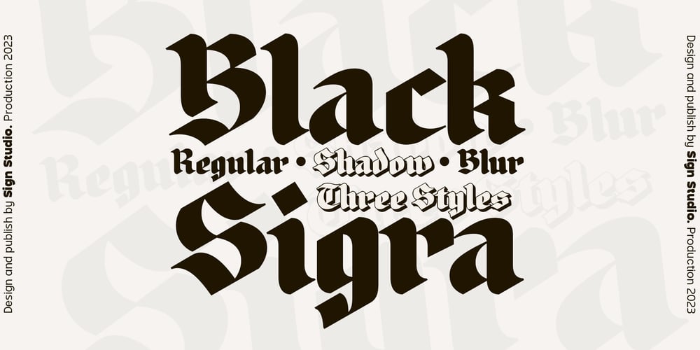 Black Sigra font