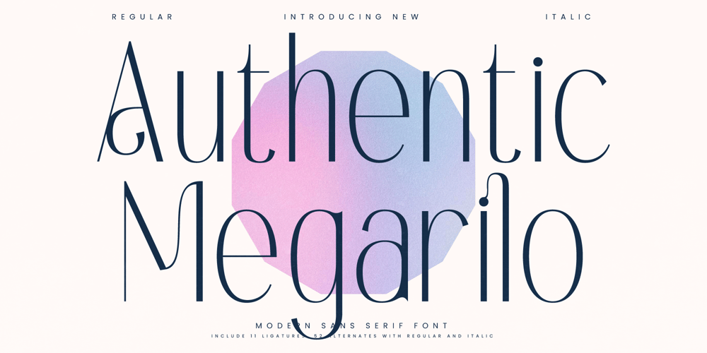 Authentic Megarilo font