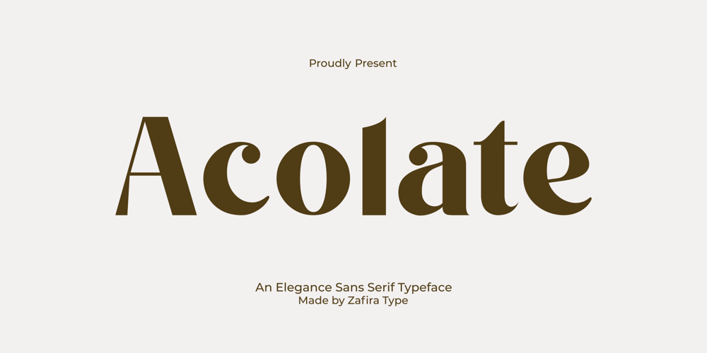 Acolate font