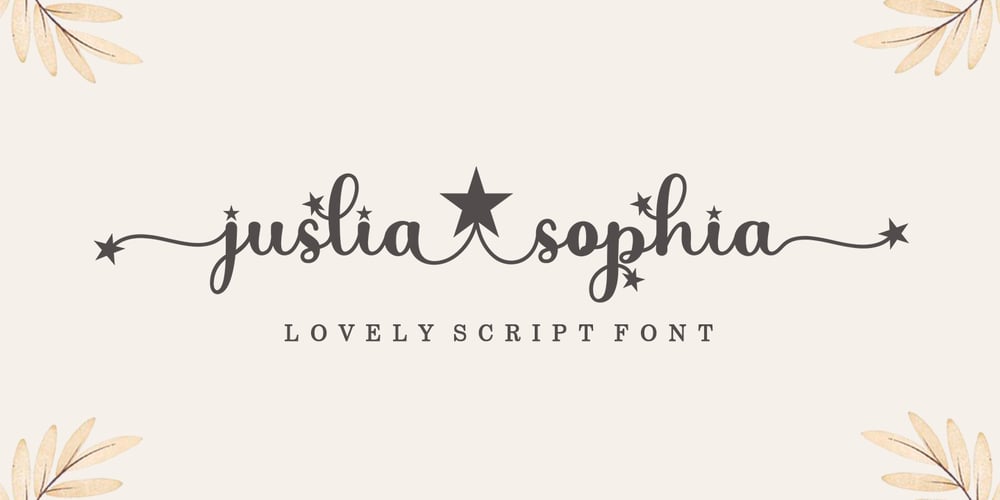 Juslia Sophia font