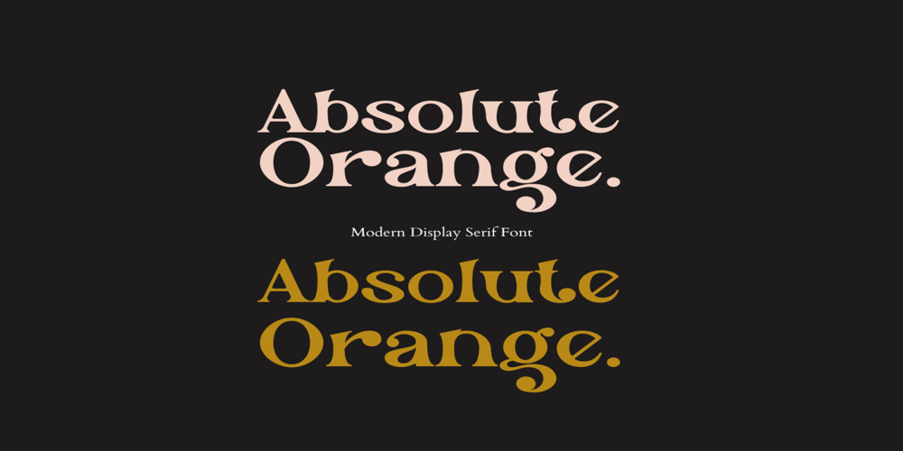 Absolute Orange font