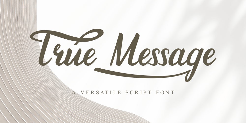 True Message font