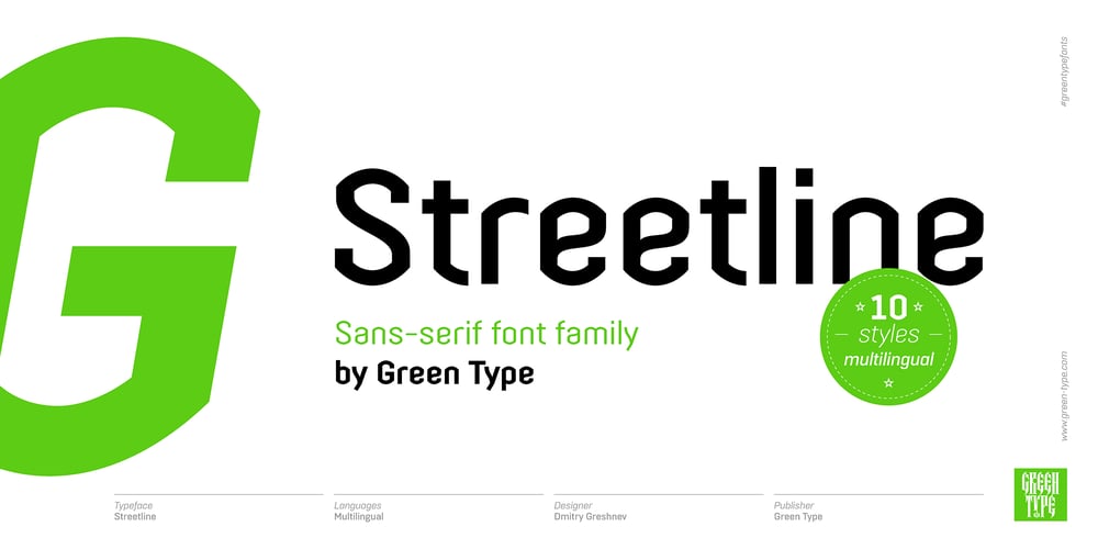 Streetline font