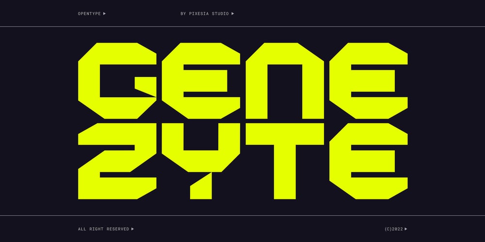 Genezyte font