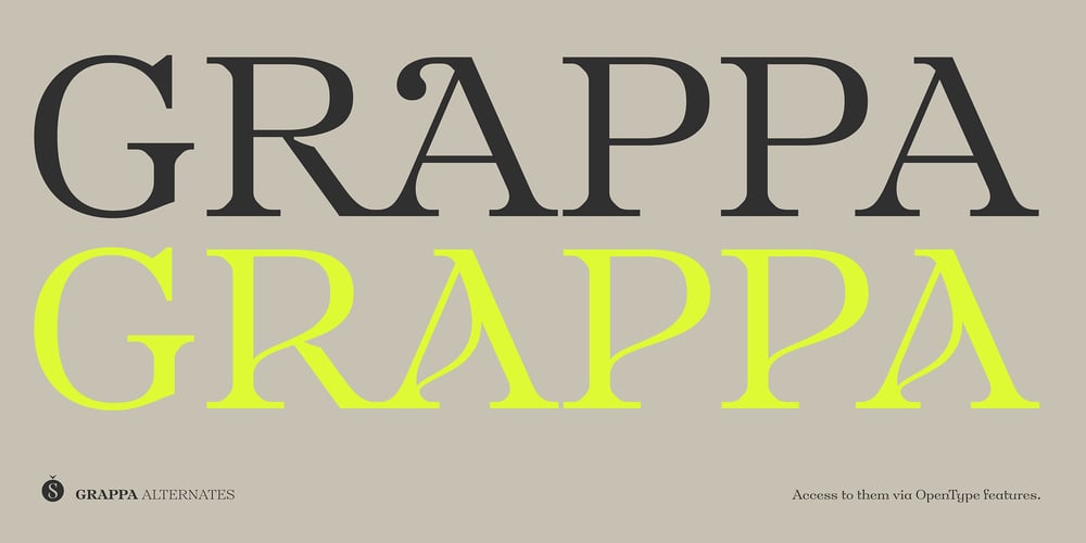 Grappa font
