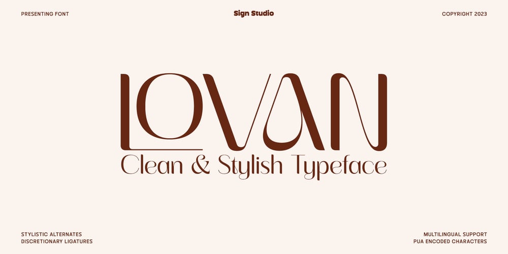 Lovan font