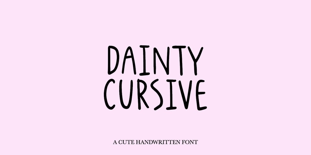 Dainty Cursive font