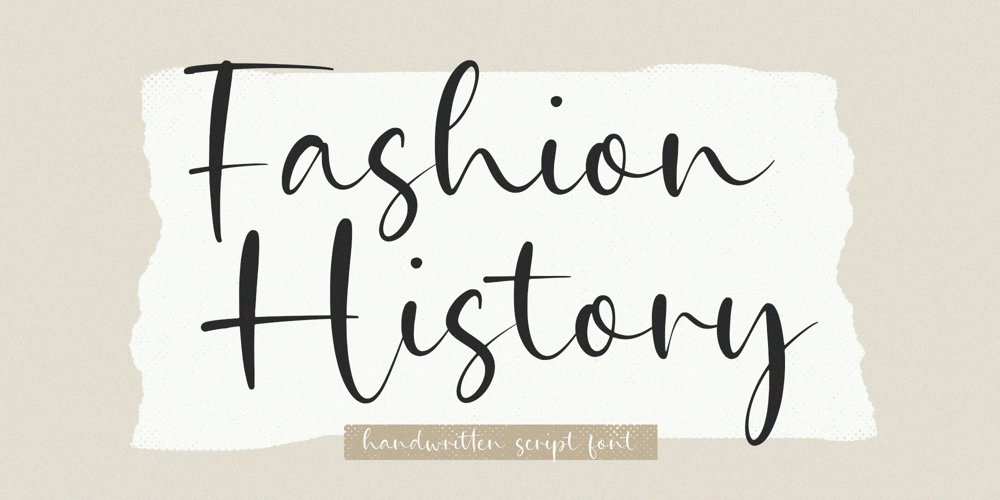 Fashion History font