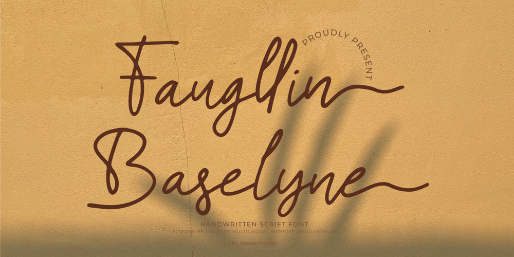 Faugllin Baselyne font