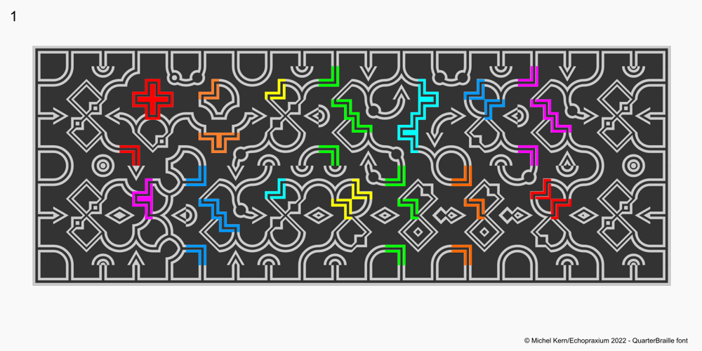 Quarter Braille font