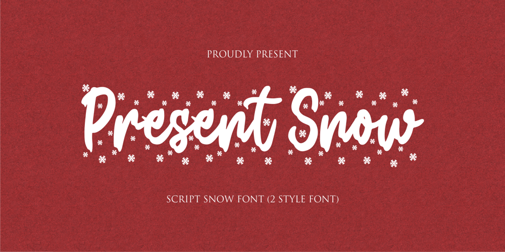 Present Snow font