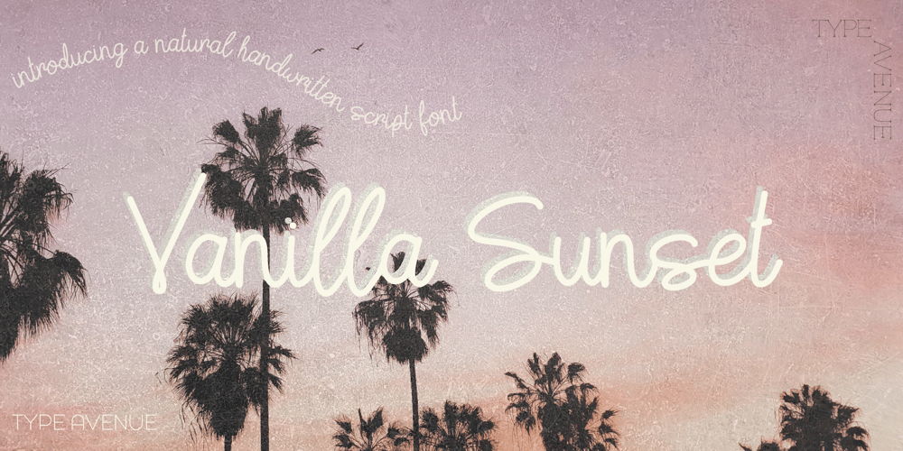 Vanilla Sunset font