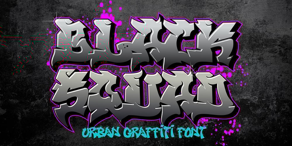 Black Squad Graffiti font