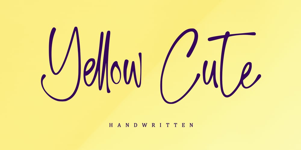 Yellow Cute font