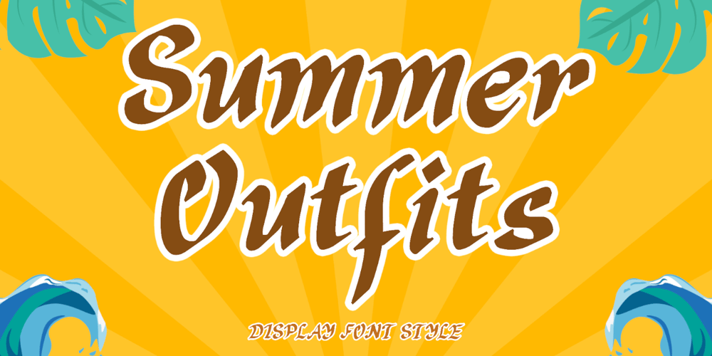 Summer Outfit font