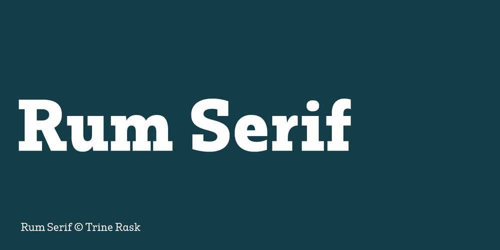 Rum Serif font