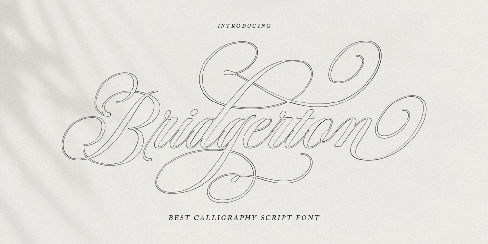 Bridgerton Outline font