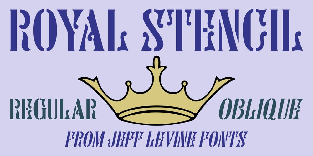Royal Stencil JNL font