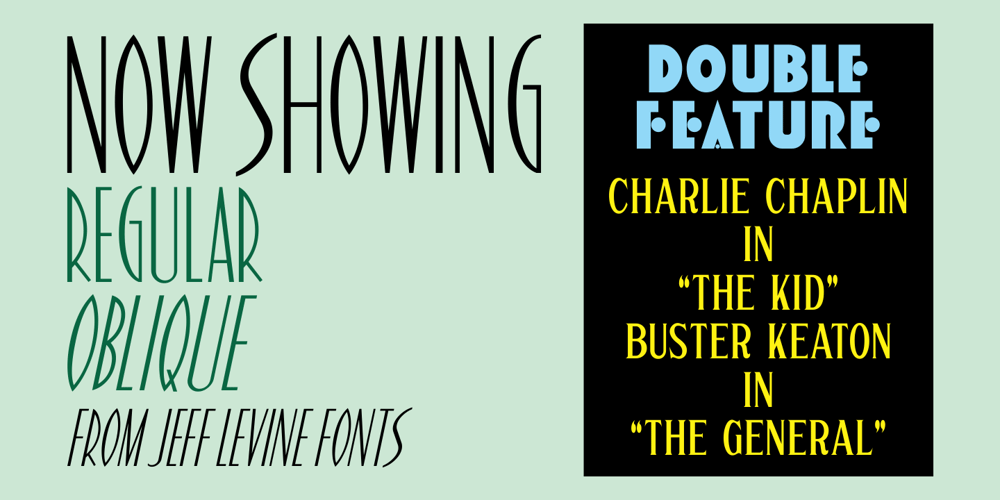 Now Showing JNL font