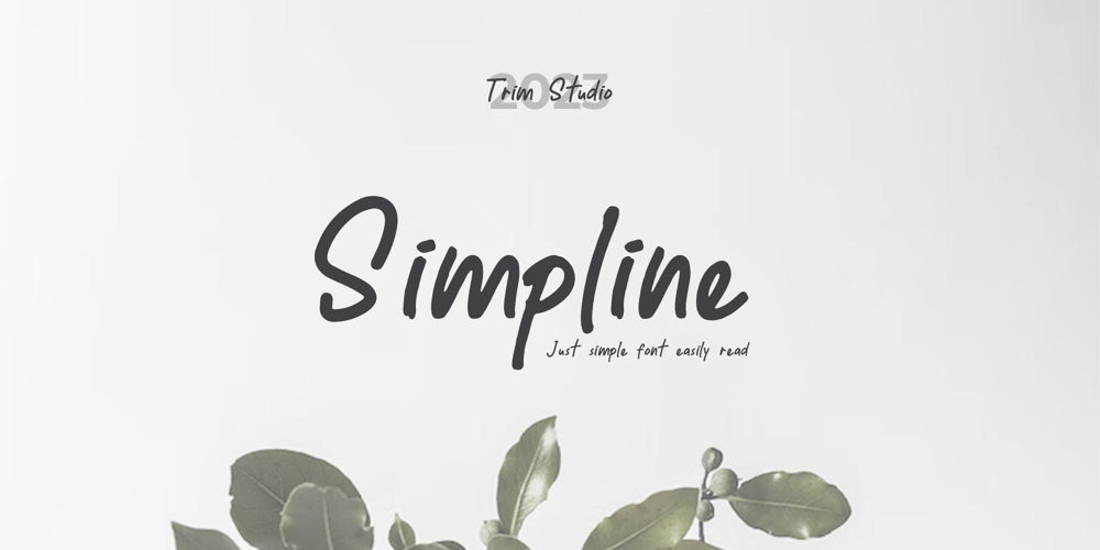 Simpline font