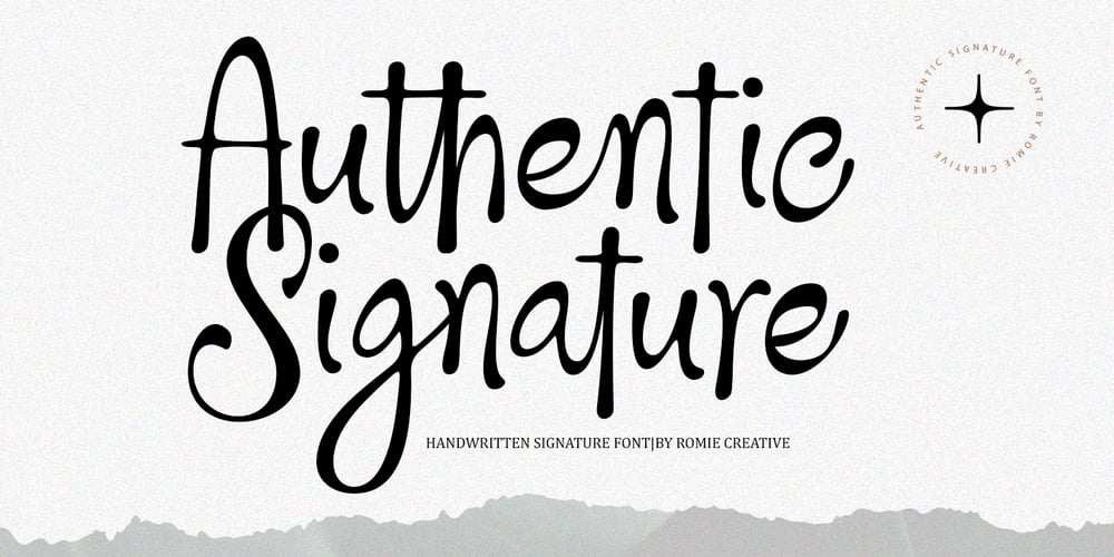 Authentic Signature font