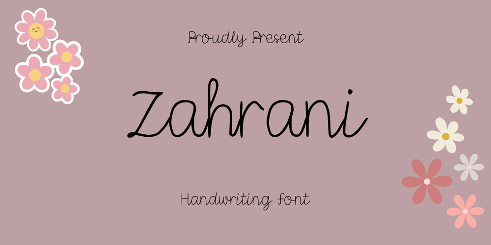 Zahrani font