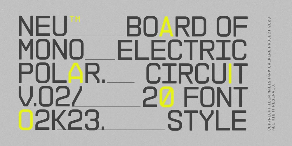 Neumonopolar font