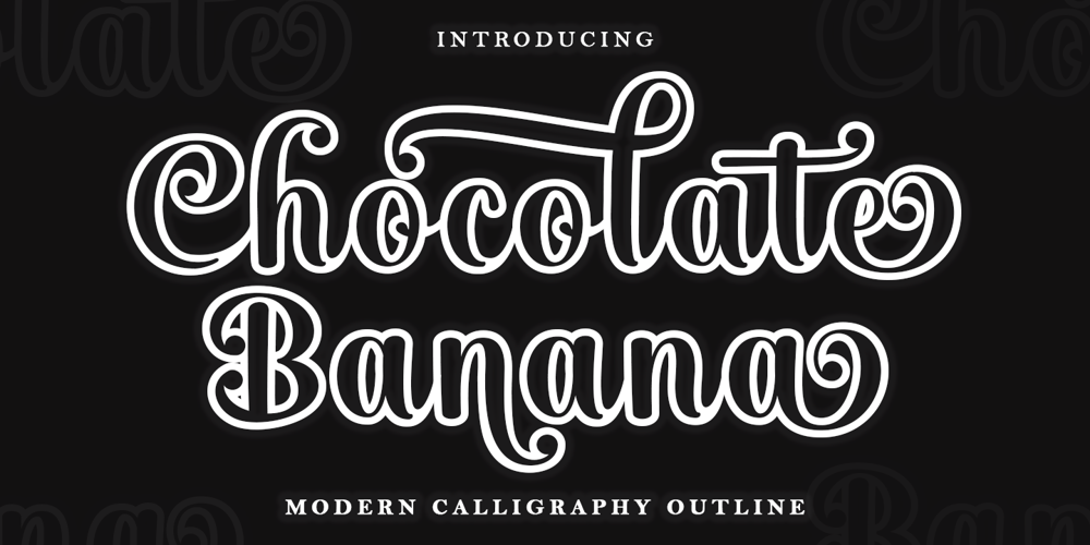 Chocolate Banana Outline font