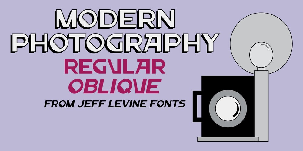 Modern Photography JNL font
