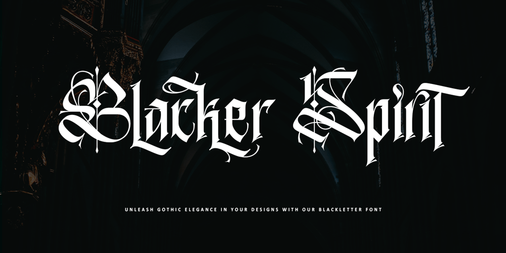 Blacker Spirit font