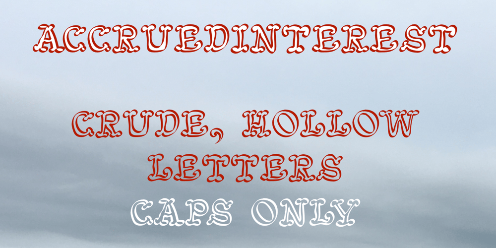 AccruedInterest font