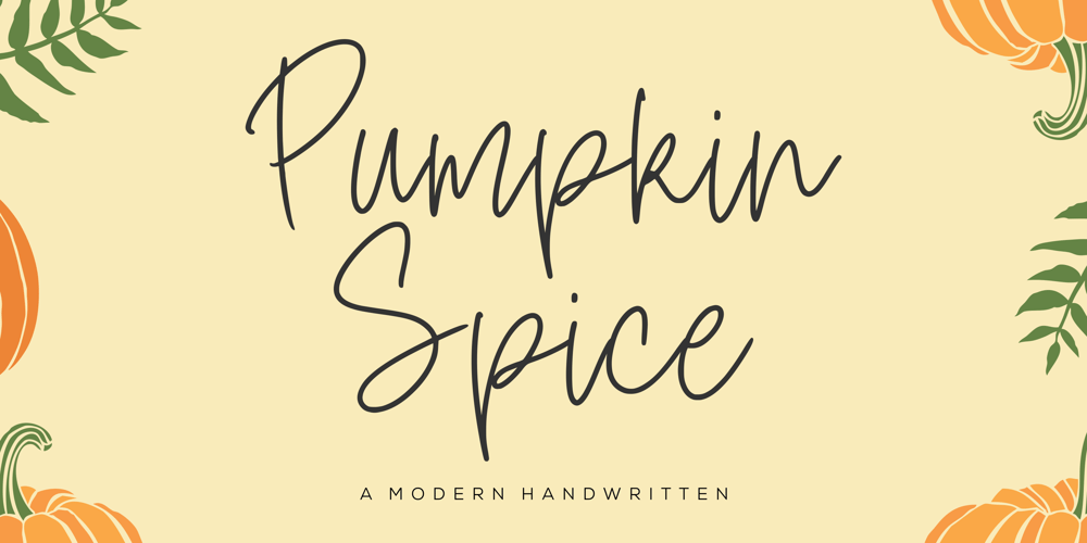 Pumpkin Spice font