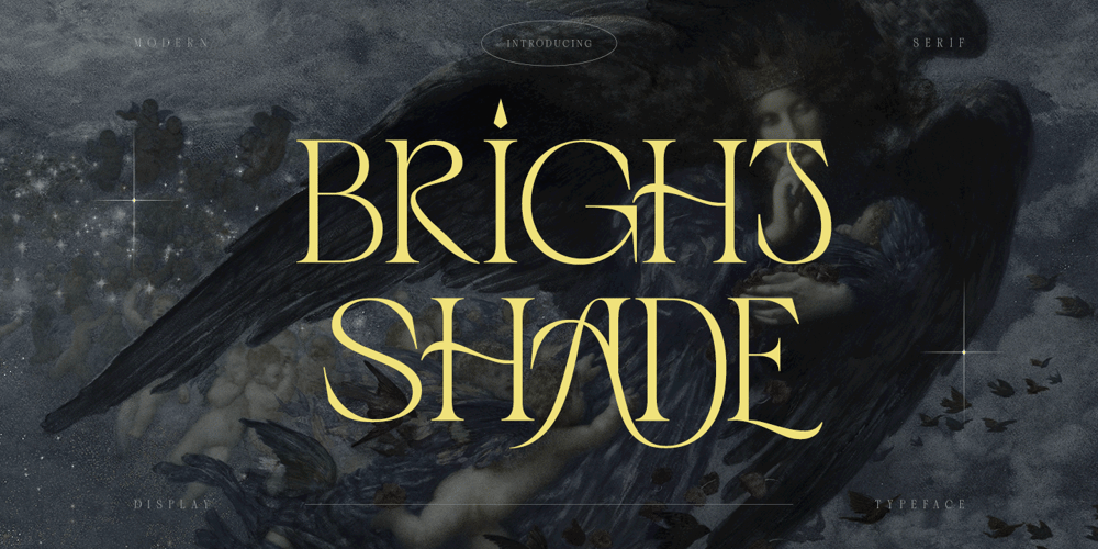Bright shade font
