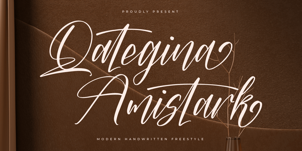Qategina Amistark font