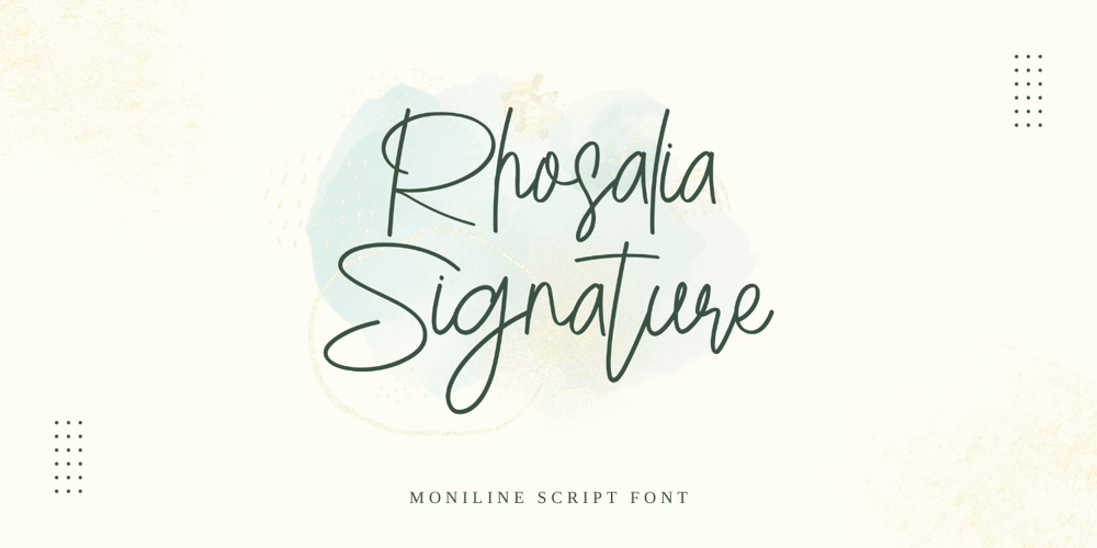 Rhosalia Signature font