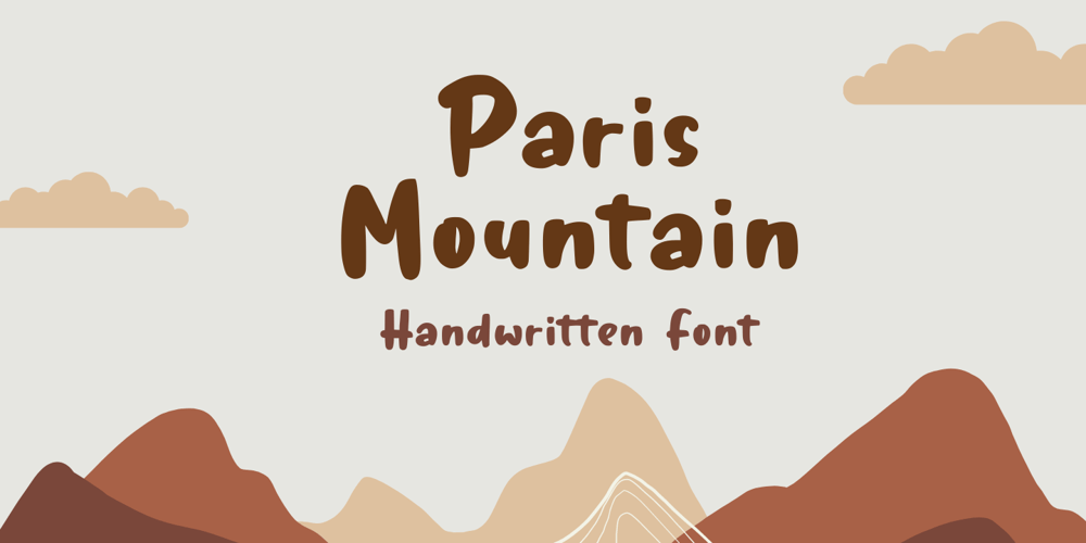 Paris Mountain font