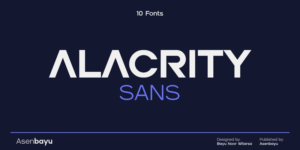 Alacrity Sans font