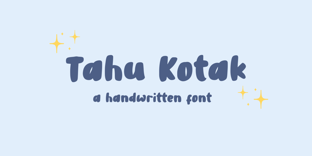 Tahu Kotak font