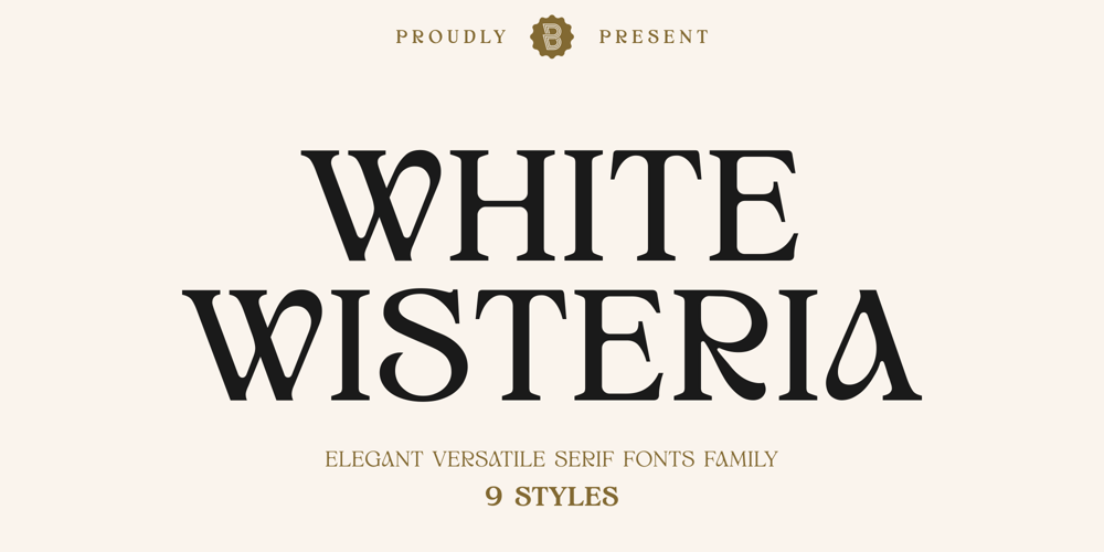 White Wisteria font