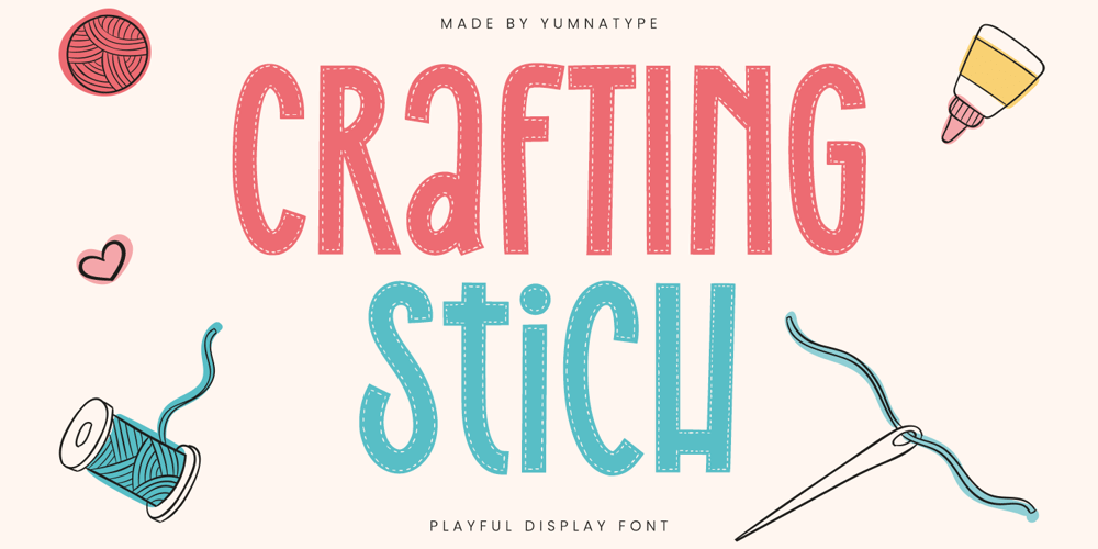 Crafting Stich font