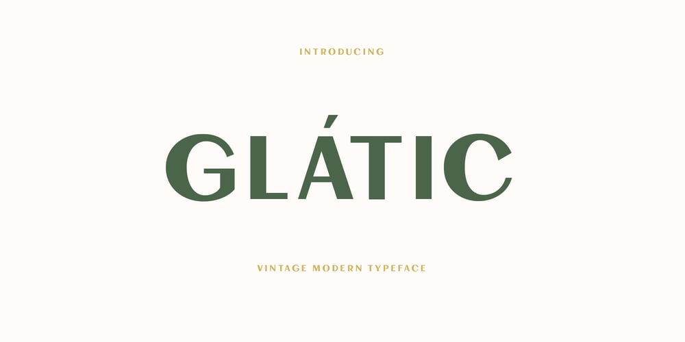 Glatic font
