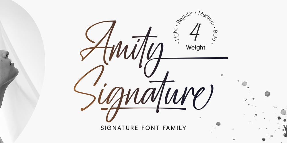 Amity Signature font