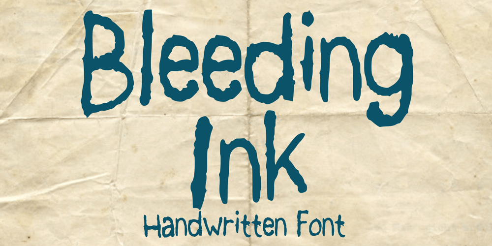 Bleeding Ink font