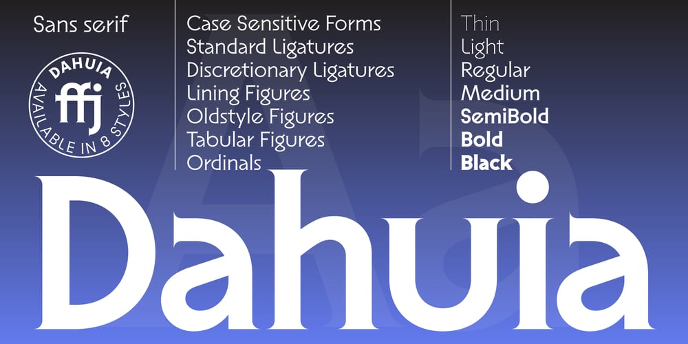 Dahuia font